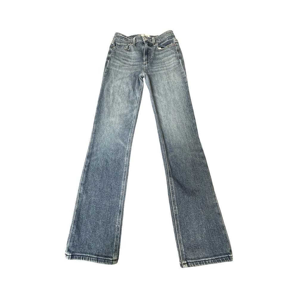 Paige Jeans Women 26 Blue Cindy High Rise Straight Leg Stretch Denim Classic‎